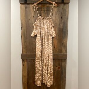 NWT Conditions Apply Printed Brown Motif Kaftan OS